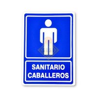 Señaletica 25x35 "SANITARIO CABALLEROS"
